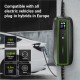 Green Cell mobilusis įkroviklis 3.6 kW Type 2 iki Schuko 6.5m GC maitinimo kabelis skirtas elektromobiliams ir plug-in hibridams įkrauti